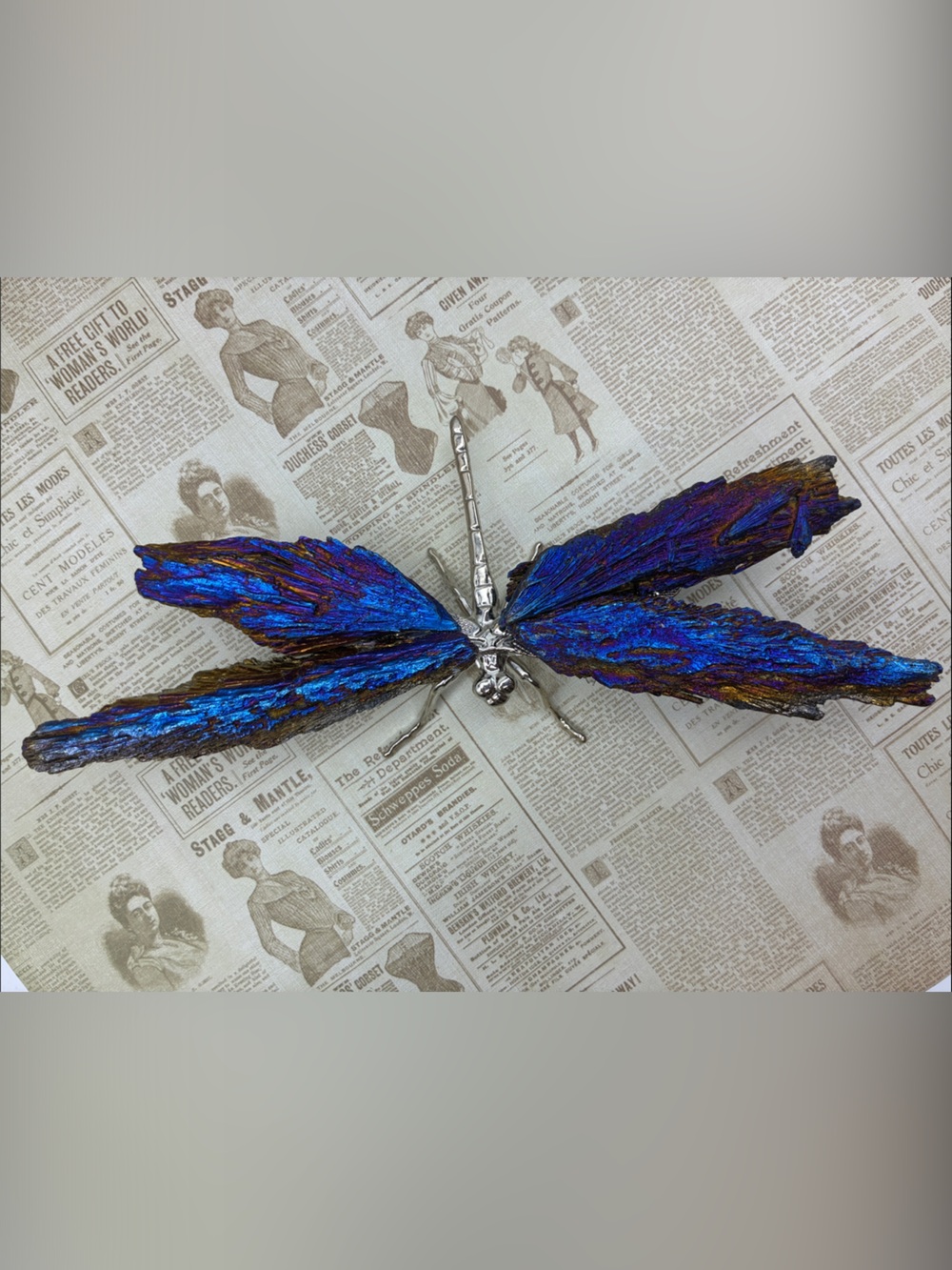 Iridescent Blue Purple Gold Titanium Crystal Display Rock - Picture 2 of 5